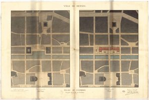 Palais du Commerce projeté cale du Pré-Botté, Rennes tekijältä Jean-Baptiste Martenot